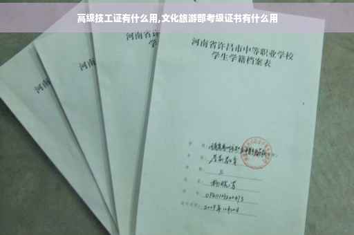 高级技工证有什么用,文化旅游部考级证书有什么用