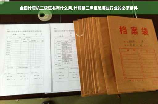 全国计算机二级证书有什么用,计算机二级证是哪些行业的必须条件