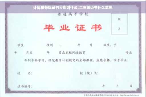 计算机等级证书分别叫什么,二三级证书什么意思 计算机等级证书分别叫什么,二三级证书什么意思