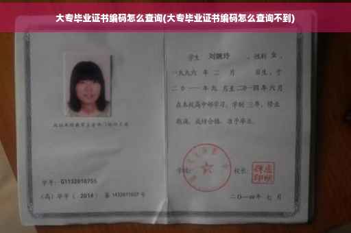大专毕业证书编码怎么查询(大专毕业证书编码怎么查询不到)