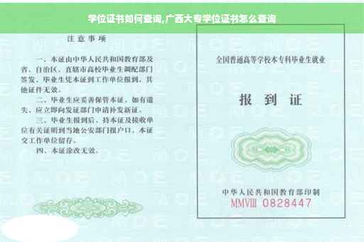 学位证书如何查询,广西大专学位证书怎么查询