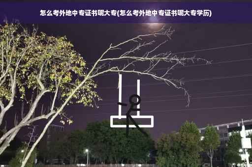 怎么考外地中专证书呢大专(怎么考外地中专证书呢大专学历)