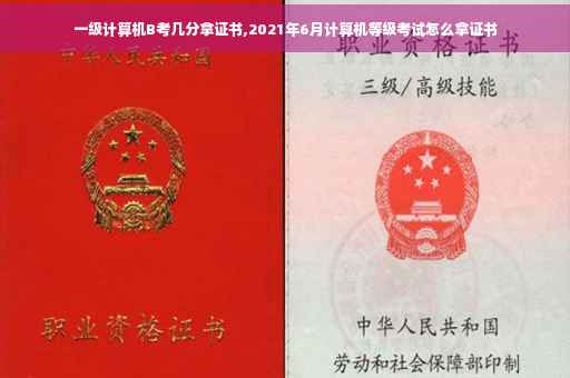 一级计算机B考几分拿证书,2021年6月计算机等级考试怎么拿证书