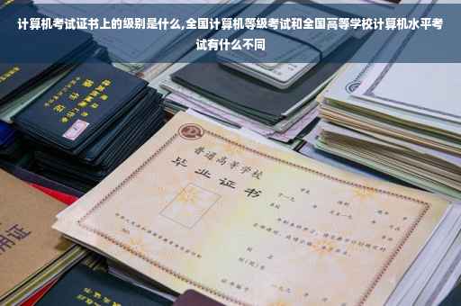 计算机考试证书上的级别是什么,全国计算机等级考试和全国高等学校计算机水平考试有什么不同