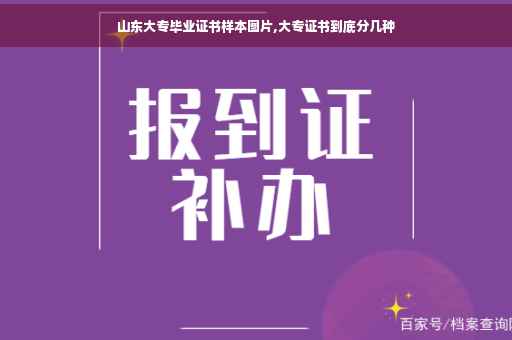 山东大专毕业证书样本图片,大专证书到底分几种