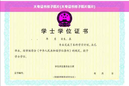 大专证书样子照片(大专证书样子照片图片)