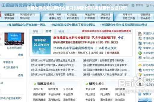 协和计算机考试带什么证书(协和计算机考试带什么证书好)