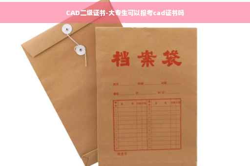 CAD二级证书-大专生可以报考cad证书吗