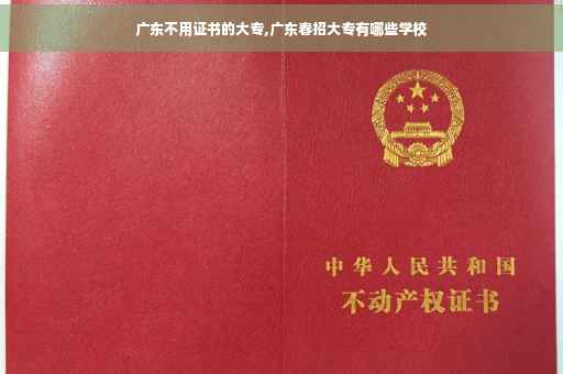 广东不用证书的大专,广东春招大专有哪些学校