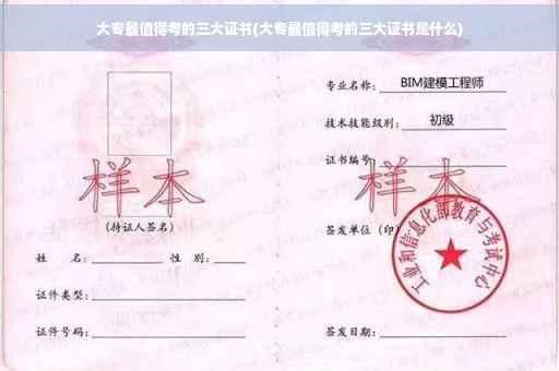 大专最值得考的三大证书(大专最值得考的三大证书是什么) 大专最值得考的三大证书(大专最值得考的三大证书是什么)