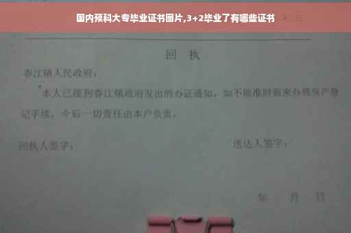 国内预科大专毕业证书图片,3+2毕业了有哪些证书