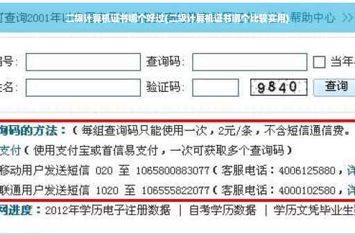 二级计算机证书哪个好过(二级计算机证书哪个比较实用)