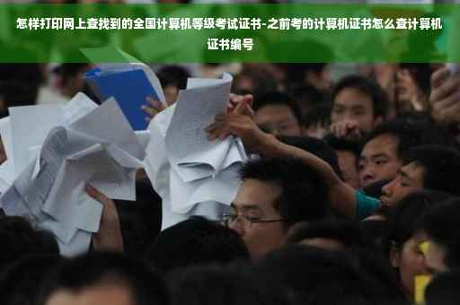 怎样打印网上查找到的全国计算机等级考试证书-之前考的计算机证书怎么查计算机证书编号