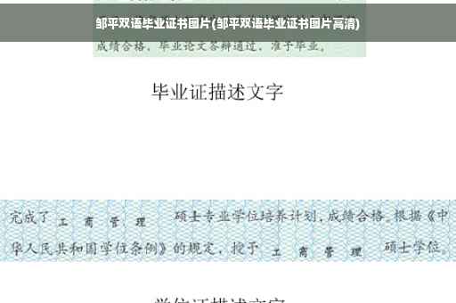邹平双语毕业证书图片(邹平双语毕业证书图片高清)