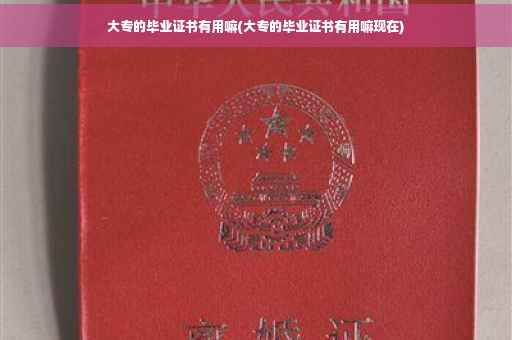 大专的毕业证书有用嘛(大专的毕业证书有用嘛现在)