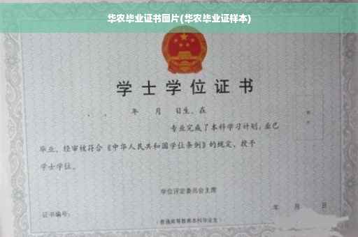 华农毕业证书图片(华农毕业证样本)