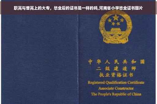 职高与普高上的大专,毕业后的证书是一样的吗,河南省小学毕业证书图片 职高与普高上的大专,毕业后的证书是一样的吗,河南省小学毕业证书图片