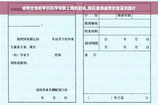 成考毕业的学历在学信网上查的到吗,如何查询成考毕业证书图片
