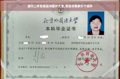 遂川二中毕业证书图片大全,吉安市有多少个高中