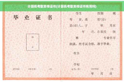 计算机考取资格证书(计算机考取资格证书有用吗)
