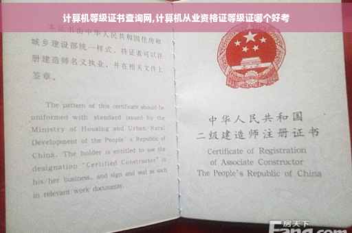 计算机等级证书查询网,计算机从业资格证等级证哪个好考
