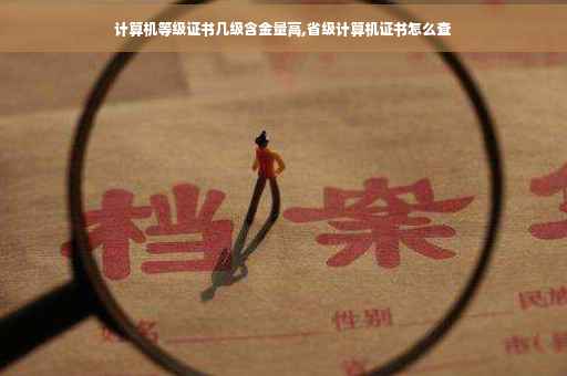 计算机等级证书几级含金量高,省级计算机证书怎么查