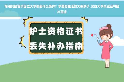 想进韩国首尔国立大学需要什么条件？学费和生活费大概多少,汉城大学毕业证书图片高清