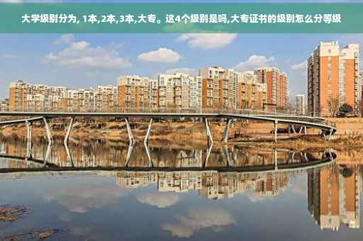 大学级别分为, 1本,2本,3本,大专。这4个级别是吗,大专证书的级别怎么分等级