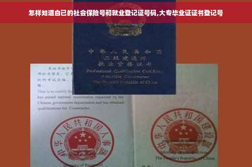 怎样知道自已的社会保险号和就业登记证号码,大专毕业证证书登记号