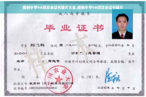 樟树中学98班毕业证书图片大全,樟树中学98班毕业证书图片