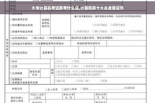 大专计算机考试都考什么证,计算机类十大含金量证书