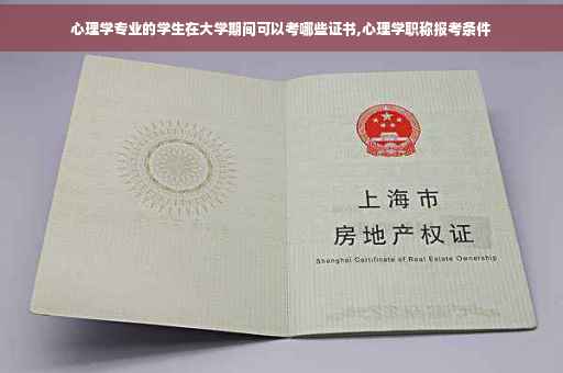 心理学专业的学生在大学期间可以考哪些证书,心理学职称报考条件