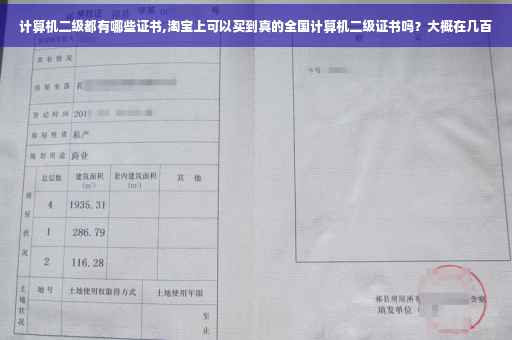 计算机二级都有哪些证书,淘宝上可以买到真的全国计算机二级证书吗？大概在几百