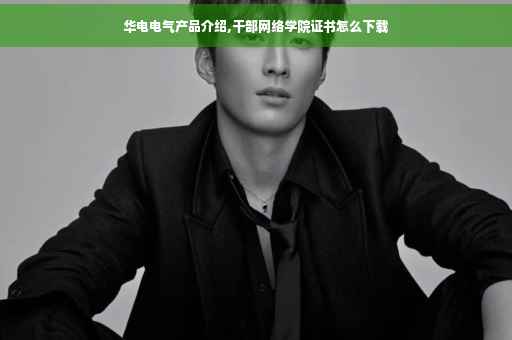 华电电气产品介绍,干部网络学院证书怎么下载