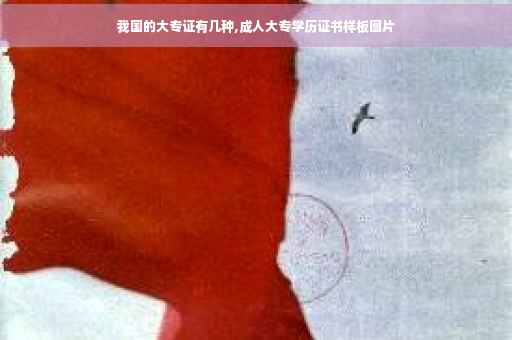 我国的大专证有几种,成人大专学历证书样板图片