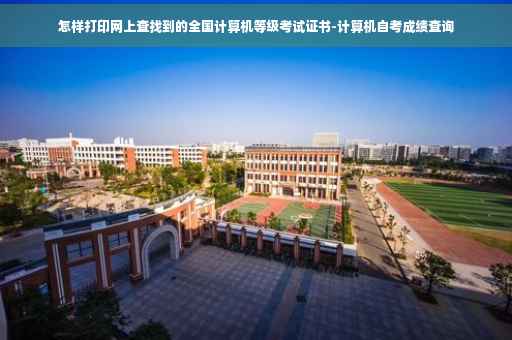 怎样打印网上查找到的全国计算机等级考试证书-计算机自考成绩查询