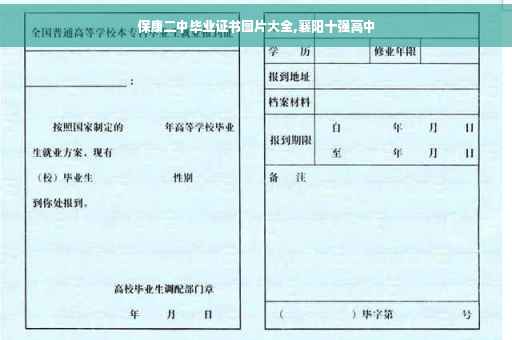 保康二中毕业证书图片大全,襄阳十强高中