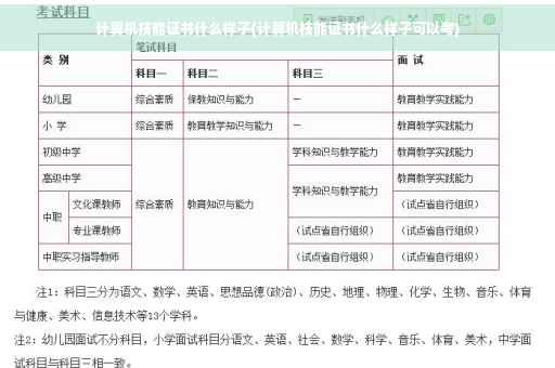 计算机技能证书什么样子(计算机技能证书什么样子可以考)