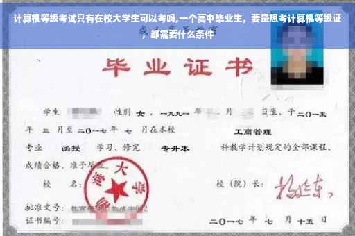 计算机等级考试只有在校大学生可以考吗,一个高中毕业生，要是想考计算机等级证，都需要什么条件
