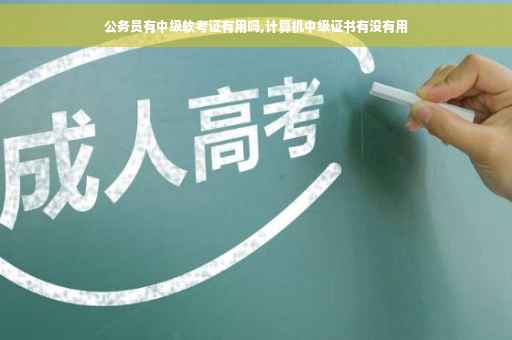 公务员有中级软考证有用吗,计算机中级证书有没有用