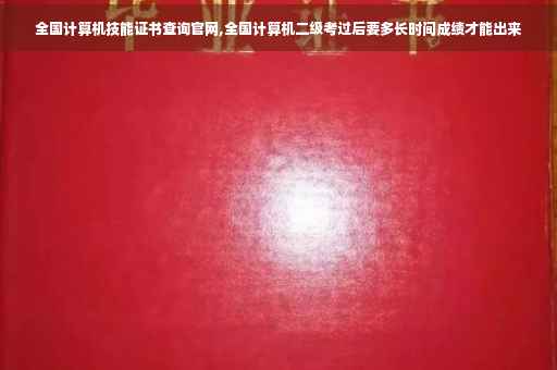 全国计算机技能证书查询官网,全国计算机二级考过后要多长时间成绩才能出来
