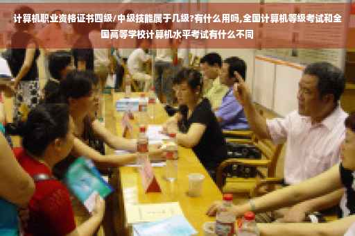 计算机职业资格证书四级/中级技能属于几级?有什么用吗,全国计算机等级考试和全国高等学校计算机水平考试有什么不同