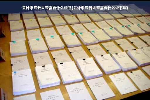 会计中专升大专需要什么证书(会计中专升大专需要什么证书呢)