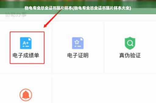物电专业毕业证书图片样本(物电专业毕业证书图片样本大全)