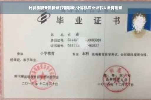 计算机职业资格证书有哪些,计算机专业证书大全有哪些