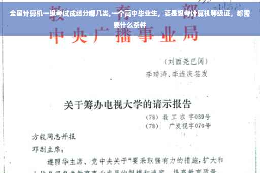 全国计算机一级考试成绩分哪几类,一个高中毕业生，要是想考计算机等级证，都需要什么条件