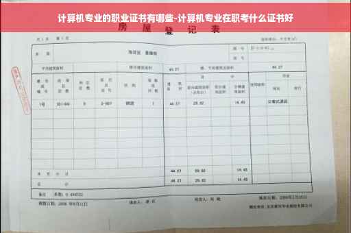 计算机专业的职业证书有哪些-计算机专业在职考什么证书好