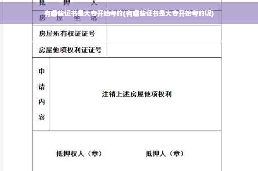 有哪些证书是大专开始考的(有哪些证书是大专开始考的呢)