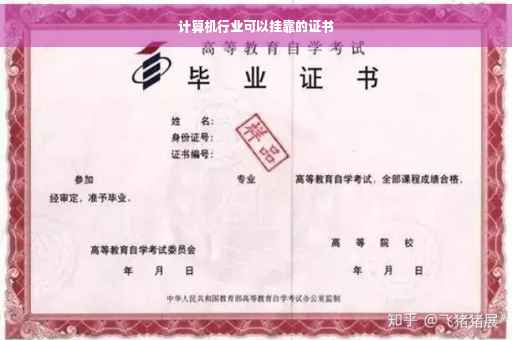 计算机行业可以挂靠的证书