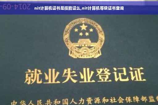 nit计算机证书是技能证么,nit计算机等级证书查询